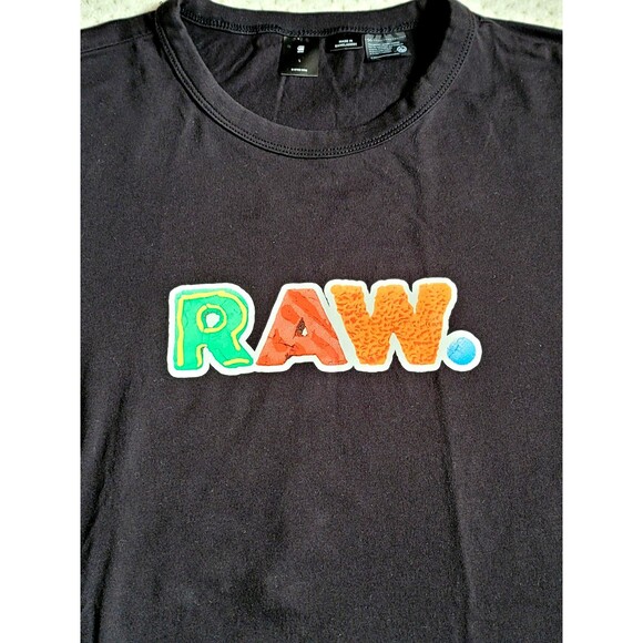 EUC G-Star Raw Men’s Black Deoloran Logo Graphic Slim Fit T-Shirt, SIZE L - Picture 1 of 5